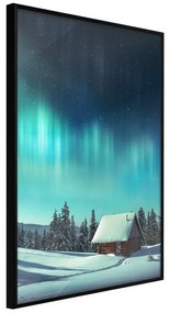 Poster  Evening in the Iceland  Cornice Quadri Cornice nera, Larghezza x Altezza Home decor 20x30