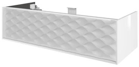 Mobile da bagno sospeso sotto lavabo L 120 x H 32 x P 48 cm bianco laccato lucido, 1 cassetto SENSEA Neo