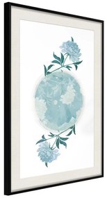 Poster  World in Shades of Blue  Cornice Quadri Cornice nera con pass-partout, Larghezza x Altezza Home decor 20x30