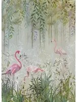 NLXL Carta da parati panoramica Flamingo Garden - 03 Drops