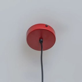 Lampada a sospensione con cavo ETNA II 1xE27/15W/230V diam. 25 cm rossa