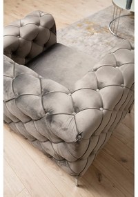 Divano in velluto grigio scuro 237 cm Como - Balcab Home