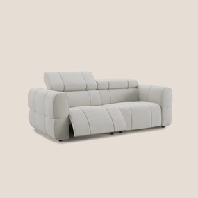 Giotto Divano modulare con opzione relax elettrico in microfibra effetto velluto impermeabile T09