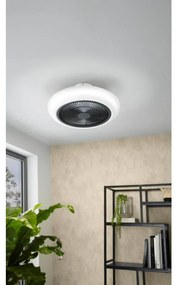 Ventilatore da soffitto Sayulita nero, Ø 45.5 cm, CCT, dimmerabile, EGLO IP20