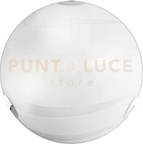 Plafoniera kuna bianca 4 luci attacco e27 50x50x9cm in vetro