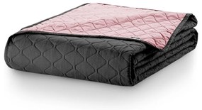 Copriletto bifacciale in microfibra rosa e nero, 200 x 220 cm Axel - DecoKing