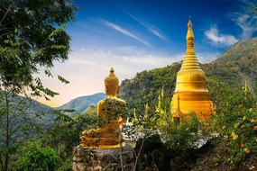 Carta da parati – Vista del Buddha dorato