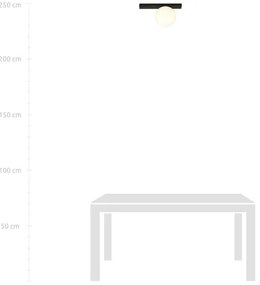 Plafoniera FIT 1xE14/10W/230V nero/bianco