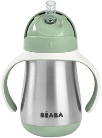 Beaba - Tazza termoisolante con cannuccia 250 ml verde