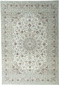 Kashan Tappeto 250x360 Beige (Iran) Annodato A Mano