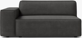 Modulo terminale Jodie con bracciolo in velluto – L122 cm
