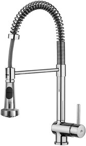 Miscelatore lavello Professionale con canna orientabile braccio flessibile e doccia Happy 2 getti in ABS cromo STICK SK176 Paffoni