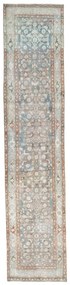 Hamedan Tappeto 110x490 Nero (Iran) Annodato A Mano