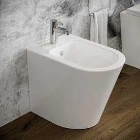 Bidet a terra Fast filo muro in ceramica