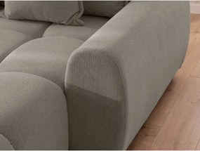 Divano angolare grigio tortora (con penisola a destra/con chaise lounge) Albane – Ropez