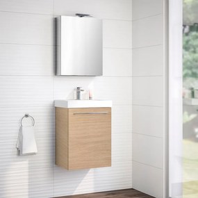 Mobile da bagno sotto lavabo Remix effetto legno lamellare opaco L 45 x H 58 x P 35 cm 1 anta, lavabo non incluso