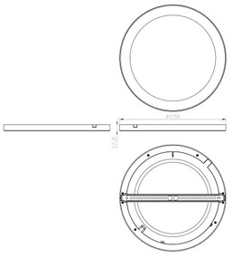 Globo 12379-24B - Plafoniera LED LASSE LED/24W/230V