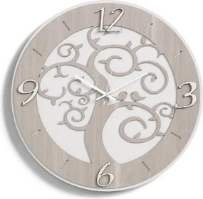 Orologio da parete moderno ALBERO DELLA VITA in legno laminato diametro 30cm BRC