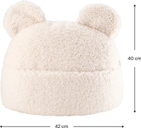 Cuscino per divano da bambini color crema con rivestimento in bouclé Teddy Pouch – Wigiwama
