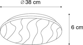 Plafoniera bianca 38 cm con LED e telecomando - Damla
