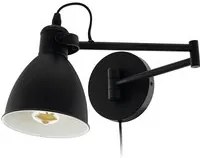 Applique Moderna San Peri 1 Luce Acciaio Nero