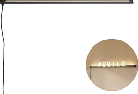 Lampada da parete moderna nera con LED inclusi - Letterbox