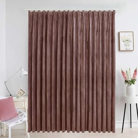 Tenda Oscurante Con Ganci Velluto Rosa Antico 290x245 Cm /