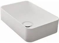 Lavabo da appoggio in mineral solid agor bianco opaco