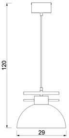 Lampadario a sospensione con filo ESTATE 1xE27/15W/230V blu