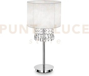 Opera lampada da tavolo con cristalli 1 luce attacco e27 bianco e c...