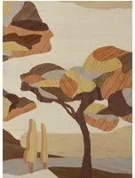 Arte Carta da parati panoramica Under The Sycamore Tree - Mahogany Wood