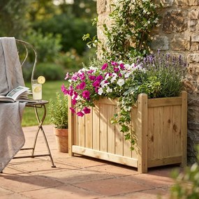 fioriera da giardino i in legno di pino impregnato in autoclave 40 x 80 cm