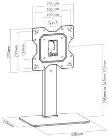 MK FLORIA Superior SUPSTV019 - Supporto da pavimento per TV 23-43" nero