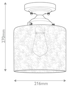 Kichler KL-WINSLOW-SF-NBR-Plafoniera WINSLOW 1xE27/60W/230V diametro 21,6cm ottone