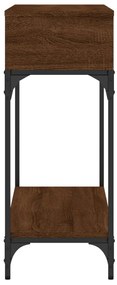 Tavolo consolle rovere marrone 100x30,5x75 cm legno multistrato