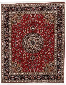 Tabriz Tappeto 200x250 Blu (Iran) Annodato A Mano