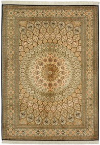 Cashmere Silk Tappeto 280 x 130 Beige (Indian) Annodato A Mano