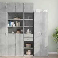 Mobile Sottile Grigio Cemento 40x42,5x225 cm in Truciolato 3281276