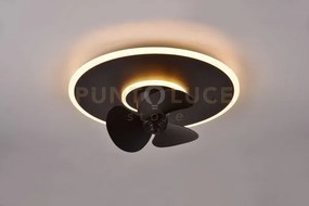 Nybro plafoniera led  30w 3500lm, 2700 - 6500k nera con ventilatore...