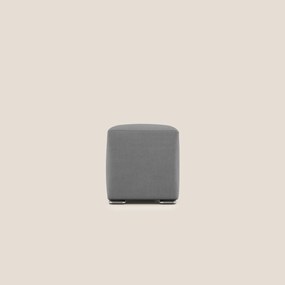 Cube pouf in tessuto morbido impermeabile T02 grigio