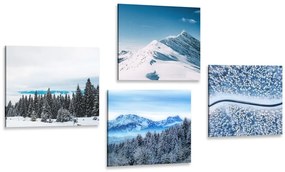 Set di quadri – Bellezze della natura innevata