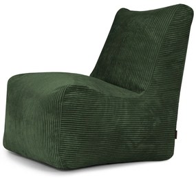 Puof a sacco verde con rivestimento in velluto a coste Seat Lounge – SLOWDOWN