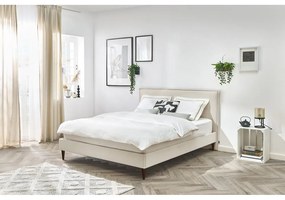 Letto matrimoniale imbottito beige con griglia 180x200 cm Sary - Bobochic Paris