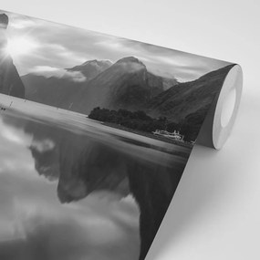 Fotomurale – Alba in bianco e nero in Nuova Zelanda