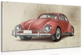 Quadro su tela – Auto d'epoca rossa