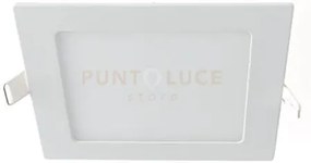 Incasso led flap bianco in alluminio 8w 780lm 3000k 12x12x1,88 cm.