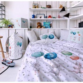 Biancheria da letto per bambini in cotone Flying Bunnies, 100 x 130 cm Forest School - Butter Kings