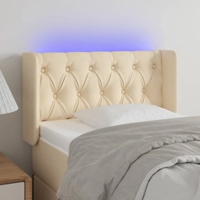 Testiera A Led Crema 83x16x78/88 Cm İn Tessuto /