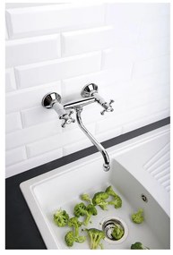 Rubinetto per lavandino color bronzo da parete (con una uscita) Antea – Sapho