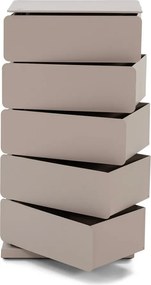 Cassettiera grigio tortora in metallo 37x72x26 cm Joey – Spinder Design